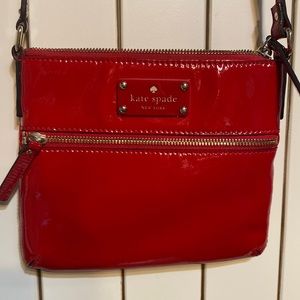 Kate spade red patent crossbody